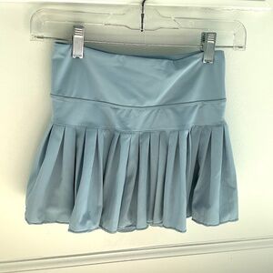 Gold Hinge Light Blue Pleated Tennis Skirt